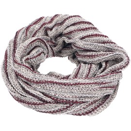 GURU SHOP Soft Loop Scarf, Magic Loop Scarf, Men/Women, Red, Cotton, Size: One Size, Scarves Alternative Clothing, gray