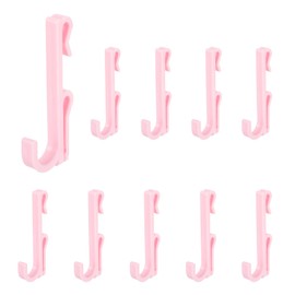 sourcing map 10 Grid Wall Hooks, 2.8 Inch Grid Wall Panel Plastic Utility Hook, Shelf Hooks for Garage Store Warehouse Shop Home Hanging, Pink