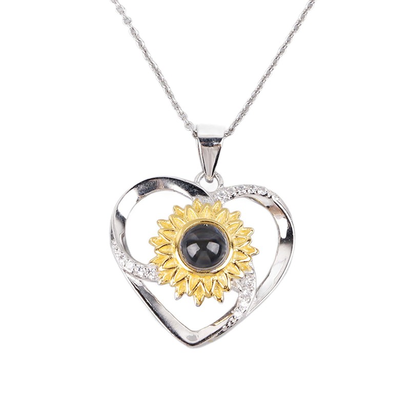 Elegante Collar de Plata S925 con Forma de Corazón de