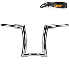 LKV 14" Rise Ape Hangers 1-1/4" Fat Bar 1.25" Clamp Ape Hangers Handlebar Compatible with Harley Dyna Softail Sportster 48 XL 883 1200, 1994-2022 Road King, 1998-2013 Road Glide