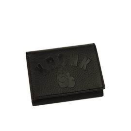 Kronk Gloves Tri-Fold Leather Wallet – Premium Black Genuine Leather Men’s Wallet with Card Slots - Compact, Durable Design - Boxing-Themed Wallet with Retro Logo - Stylish Men’s Accessory
