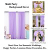 DUOBAO Lavender Chiffon Backdrop Curtain-2 Panels 29"x120" Wide 74cm by