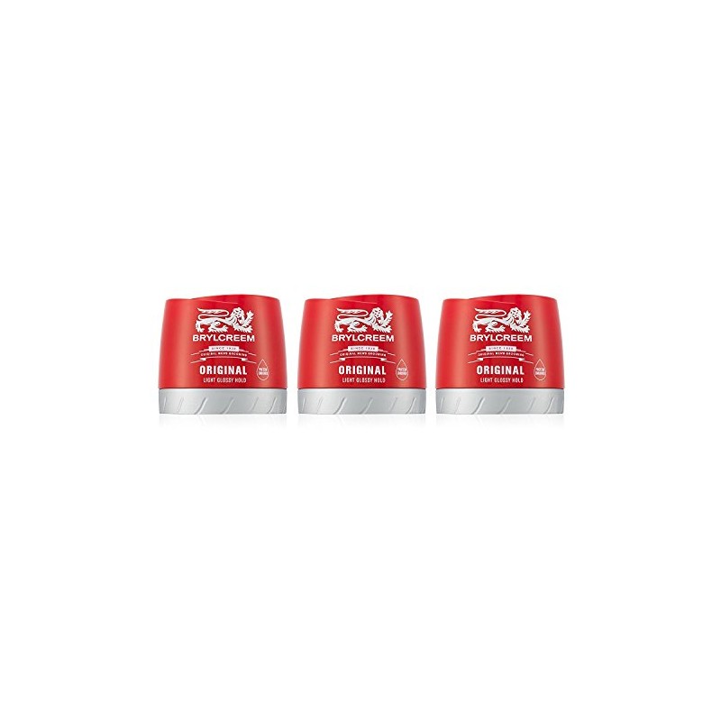 Brylcreem Original Light Gloss Hold Men's Hair Styling Cream, Red,