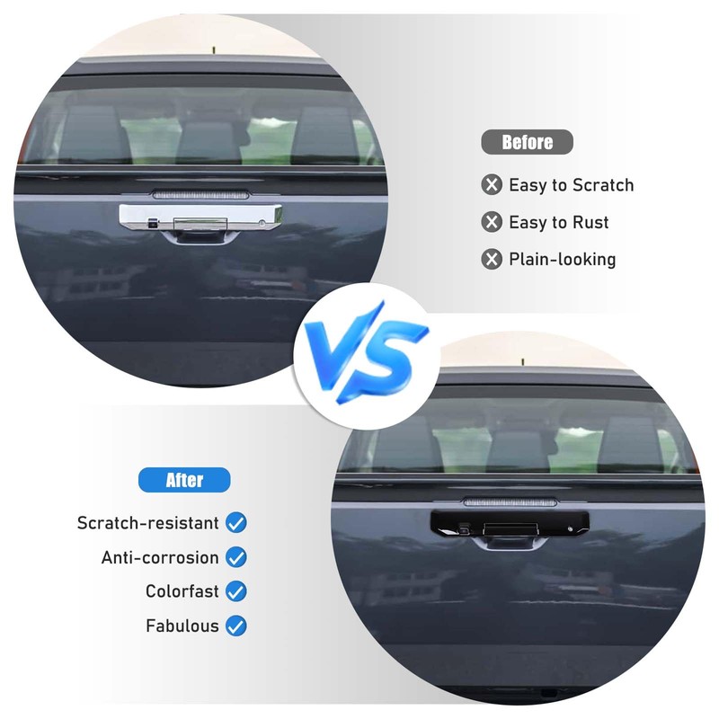 HIRUFAIT Tailgate Handle Cover Trim for Mitsubishi Triton & L200
