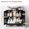 Iwell Pedestal Sink Storage Cabinet with 2 Doors and Shelf,