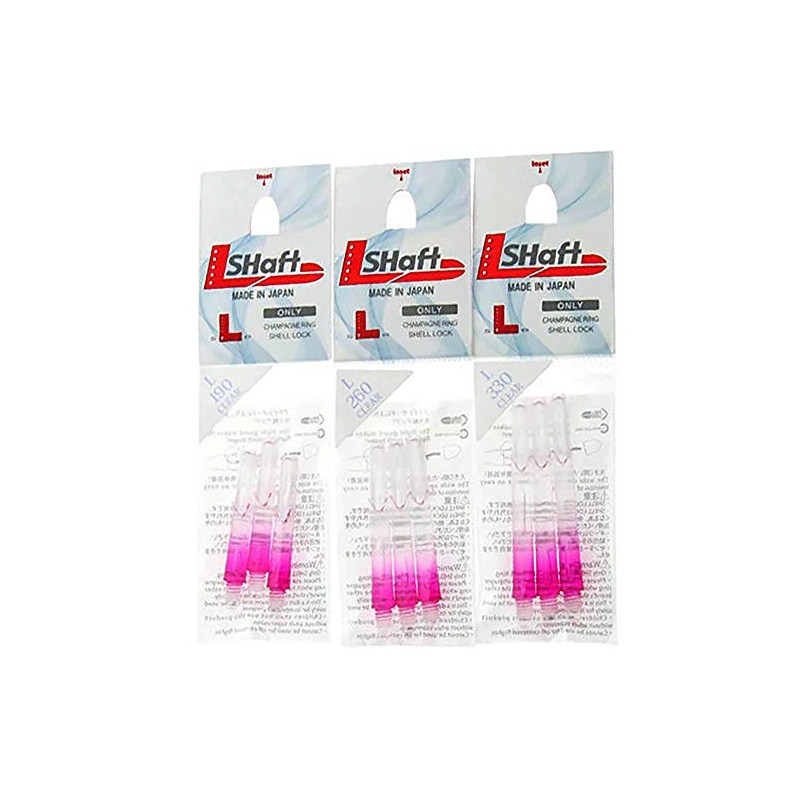 L-Style L-Shaft Lock Straight Twotone Transparent Pink Display Length 330