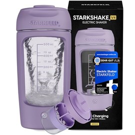 STARKSHAKE V4 - Awarded Best Electric Shaker by F.A.Z.-Verlag (2025) | Electric Protein Shaker for Creamy Protein Shakes | 8000 rpm | USB-C | 120+ Shakes | Includes STARKPOD | Purple