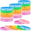 Lesnala 48 PCS Easter rubber wristband 6 styles Easter decoration