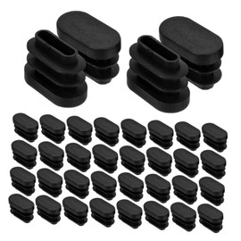 DOITOOL 40Pcs Oval Furniture Leg Caps Durable Non Slip Protectors for Chairs Tables Easy Installation Pe Material Floor Protectors for Oval Tube Legs