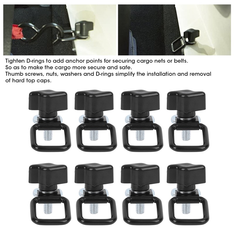 Hard Top Quick Removal Fastener Kit Thumb Screw Nut TieDown