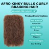 Humistwbiu Afro Kinkys Bulk Human Hair for Dreadlocks Extensions 30g/Pack