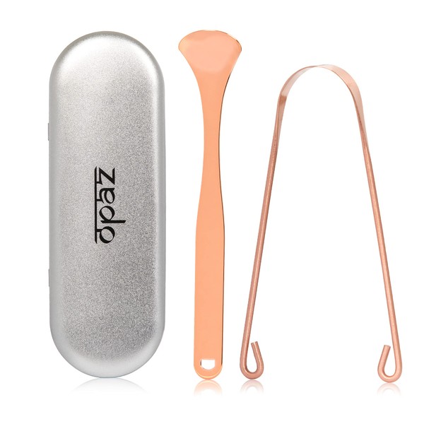 Opaz Tongue Scraper Set of 2 - Fights bad breath, Helps Oral Care, Easy to use for Adults and Kids