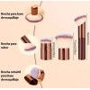 Set 7 Brochas Maquillaje Profesional Alto Nivel Marrón
