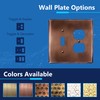 LIDER Combination Toggle Switch and Duplex Receptacle Metal Wall Plate,