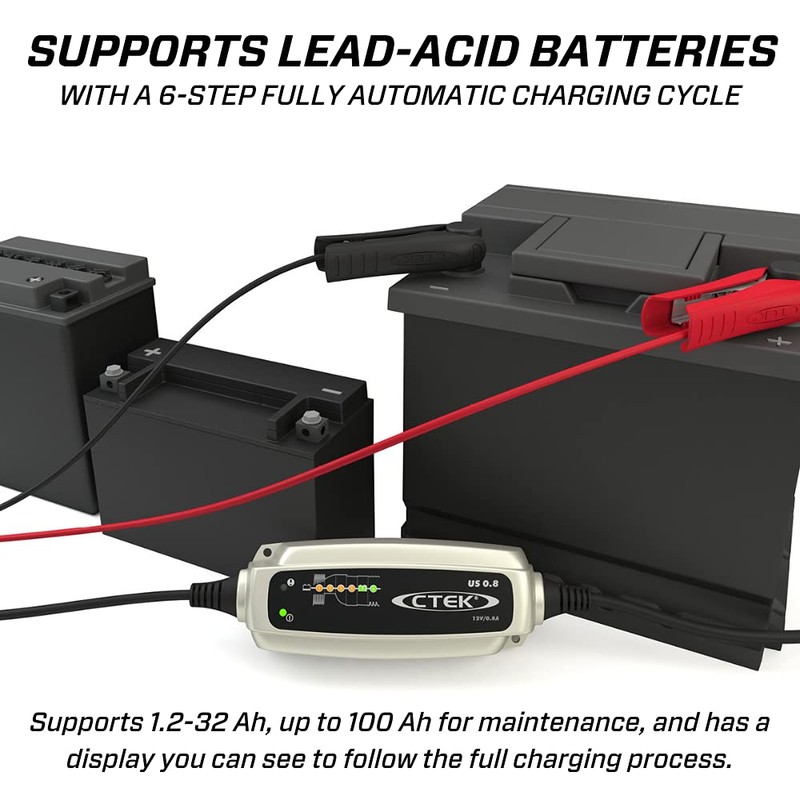 CTEK (56-865) US 0.8 12 Volt Fully Automatic 6 Step