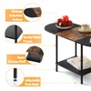 Coffee Tables for Living Room,2-Tier Small Oval Center Table Industrial