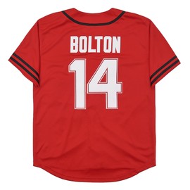 Mens Wildcats Baseball Jersey #14 Troy Bolton Christmas 90s Movie Stitched Jerseys Red #14 Small