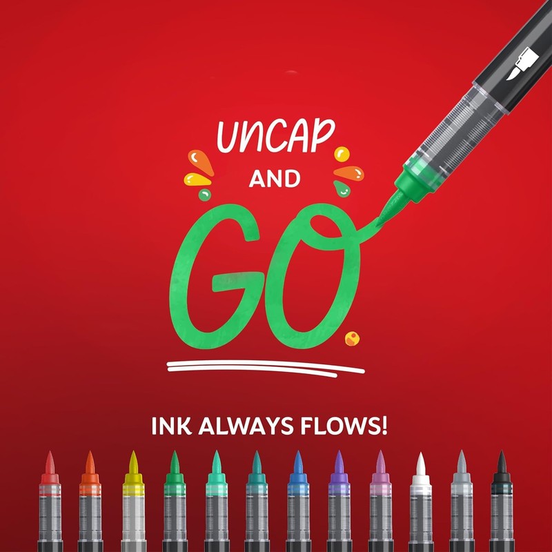 SHARPIE Set Creative Acrylic Markers 5 Count Brush Tip +