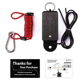 OminEco OminEco Trailer Breakaway Switch with 4 Feet Coiled Cable, Electric Brake Switch Used for RV Towing Trailer