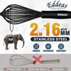 Eddeas Silicone Whisk,Whisk Non Scratch Whisk for Nonstick Cookware, 5+7+9+11in