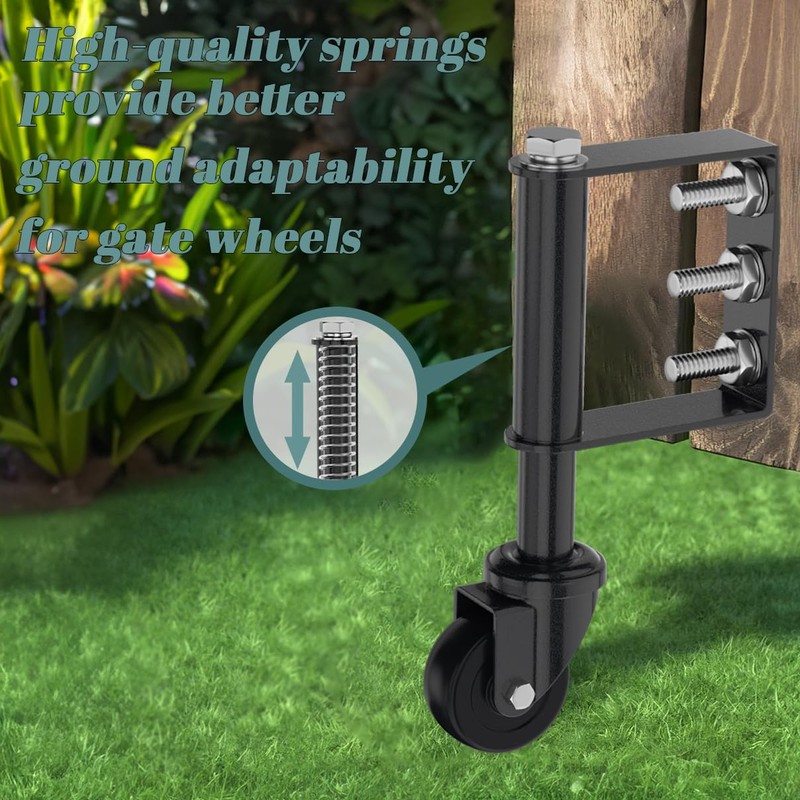 Lygoeege 2Packs Gate Wheel 2inch Gate Caster for Wooden Gate,