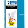 Five Star Small Spiral Notebook, 2 Subject, College Ruled Paper,