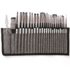 24Pcs Oil Paint Brushes Gray Assorted Styles Different Sizes Ergonomic