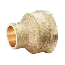 SOMATHERM //270-12-15, Straight Brass Connector to Solder Female 15/21 for Copper Tube Ø12 – Ideal for Plumbing, Sanitary Water Networks and Heating – Sealing Thread or Flat Joint, Gray