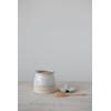 Creative Co-Op White Stoneware Sugar Pot with Lid