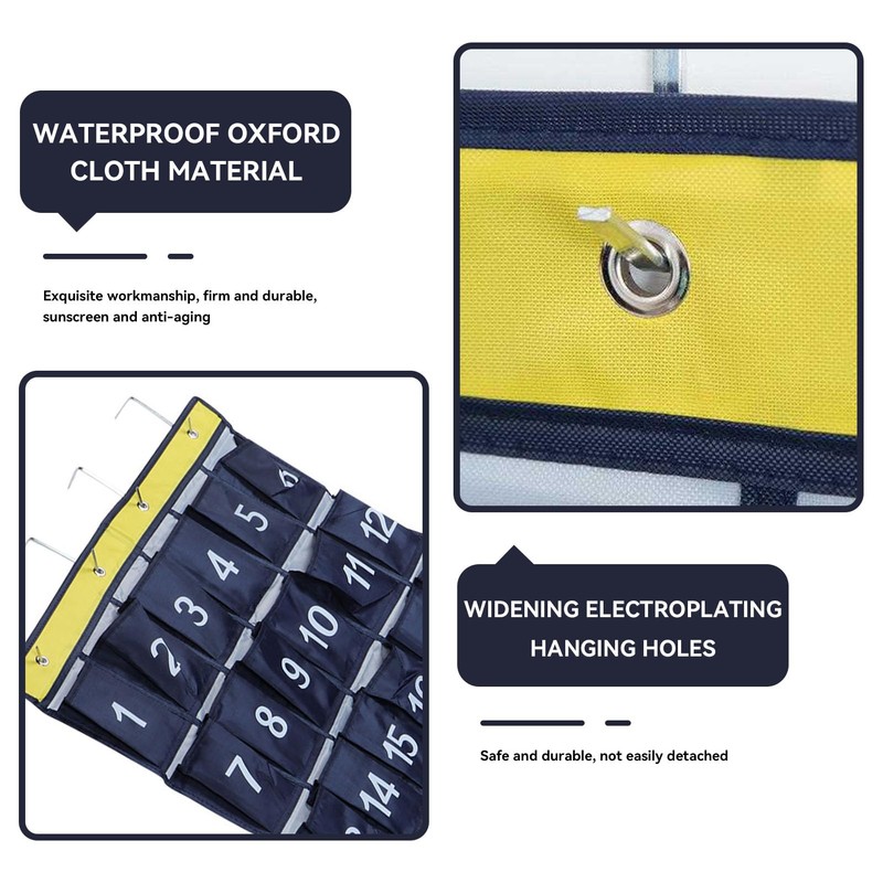 30 Pockets Cell Phone Holder Classroom, Numbered Classroom Sundries Closet