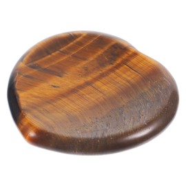 Beavorty Portable Heart Shaped Crystal Massage Stone Stress Relief Thumb Worry Stone for Meditation and Healing Decorative Energy Crystal for Office and Home Decor