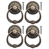 Fuxxer® 4 x Antique Drawer Handles Ring Eyelets Iron Handles