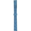 Pierre Lanier 12S4C61YG Watch Band/Belt, Calf/Cowhide, Crocodile-Embossed Blue, Gold Buckle,