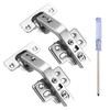 2pcs 135 Degree Kitchen Cupboard Hinges, Cabinet Hinges Soft, Folding