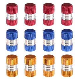 ULTECHNOVO 12 Piezas Tapones de Válvula para Llantas de Aluminio Rojo Azul | Tapas de Neumáticos Universal Cubierta Antipolvo para Vástago de Carro Mo