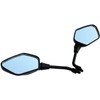 OEM Quality Black Angular Head Motorcycle Mirrors - compatible with/replacement
