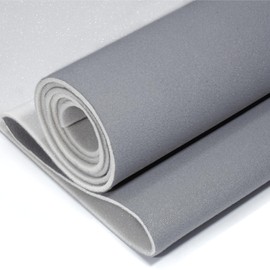 Hiksuky Auto Headliner Fabric 120“ L × 60” W Ultra-Fine Velvet with Foam Backing - Tube Packaging - Gray Interior Replacement Material for Car/Truck/SUV/RV Roof - Home Repair/DIY Headliner Material