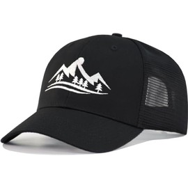 TSSGBL XL,XXL Big Heads Mountain Trucker Hat Snapback Mens Extra Large Baeball Cap Mesh Outdoor Hiking Camping Fishing Golf Ball Cap Black