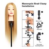 MEIBR Mannequin Head 100% Real Hair Styling Training 24-27inch Manikin