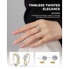 Moissanite Promise Rings for Her, 1CT Twisted Engagement Rings for