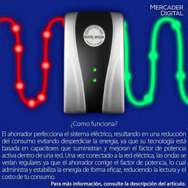Mercader Digital Ahorrador De Luz Energía Ahorra Electricidad Hasta Un