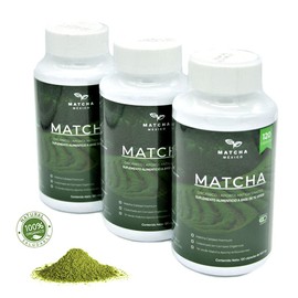 Cápsulas Veganas De Té Verde Matcha Orgánico 120 pzs por Frasco 500mg c/cápsula Aporta Anitoxidantes y Aminoácidos