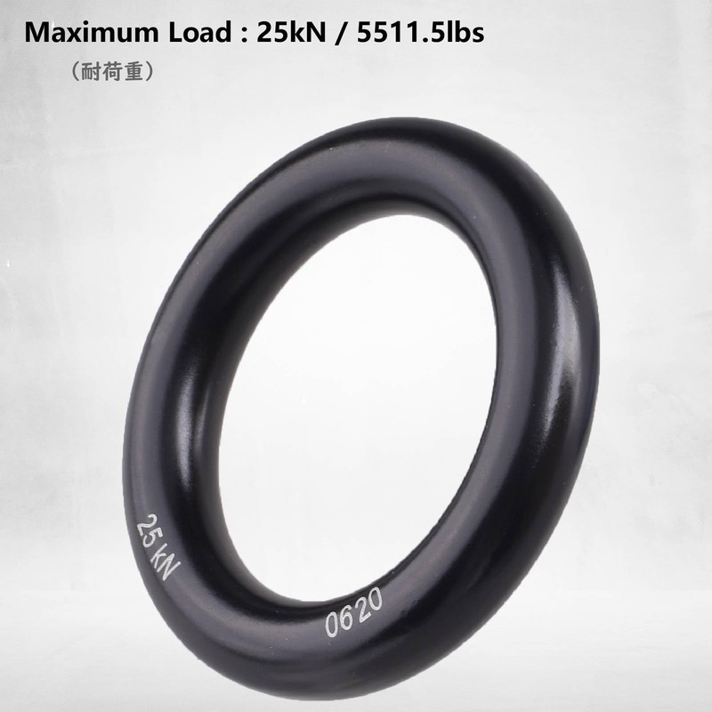 JEELAD 25kN Lapel Ring Aluminum Alloy Climbing High Strength Durable