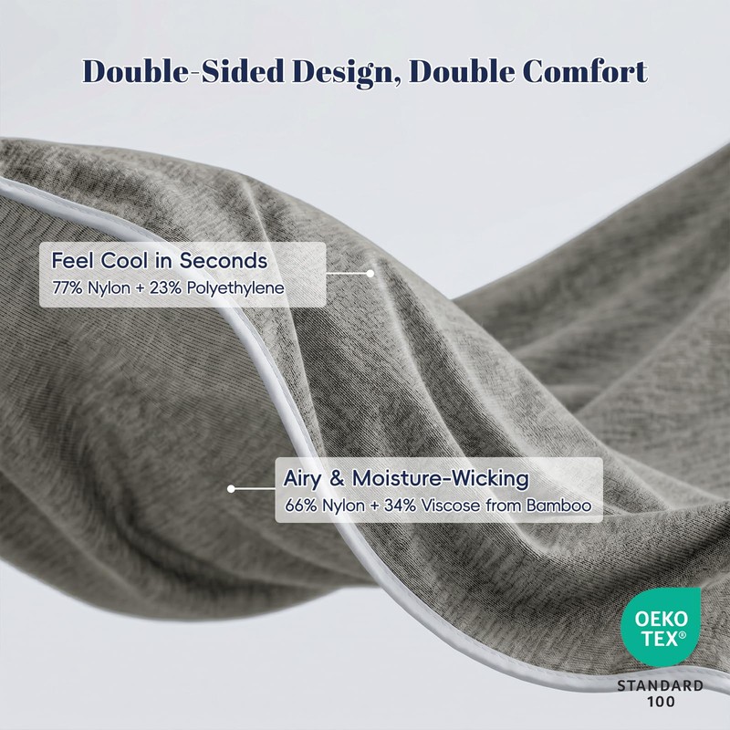 PHF Cooling Blanket King Size 108"x90", Double-Sided Cooling for Hot