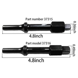 rflaueo 32029 Air Hammer Socket Adapter 37315 3/8" & 37316 1/2" Pneumatic Bolt Breaker Set Shake Breaker Air Hammer Bits Kit(U293-1)