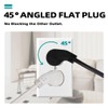 GREATIDE Cable de extensión de enchufe plano de 1 pie,