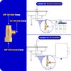 Add-A-Tee Adapter，Lead-Free Splitting Water Supply Fitting 3/8" Compression Inlet x