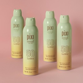 Pixi SunMist SPF 50 – Lightweight Sunscreen & Sun Care Mist for Face & Body with Soothing Aloe Vera for All-Day Broad-Spectrum Protection