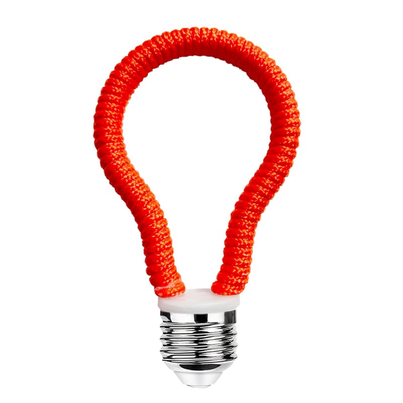 YiDiYi Red LED Spiral Filament Light Bulb, 4W (40W Equiv),