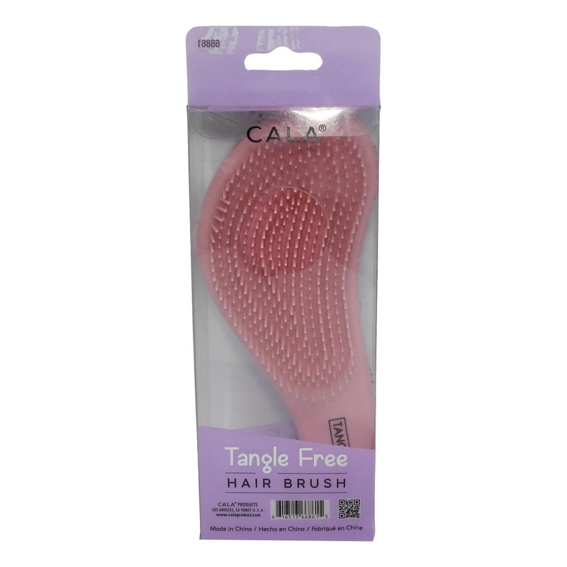 Cala Tangle-Free Pink Hair Brush: Multi-Meow, Detangles, Minimizes Breakage, All